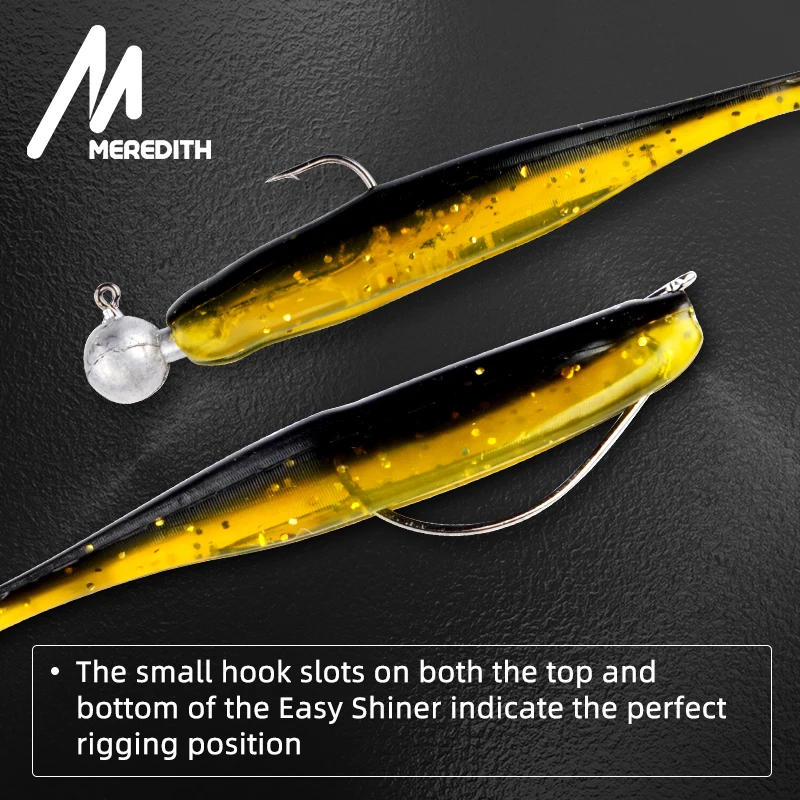 Meredith 5-13cm Wobblers Fishing Lures Easy Shiner Swimbaits Silicone Soft Bait Double Color Carp Artificial Soft Lure