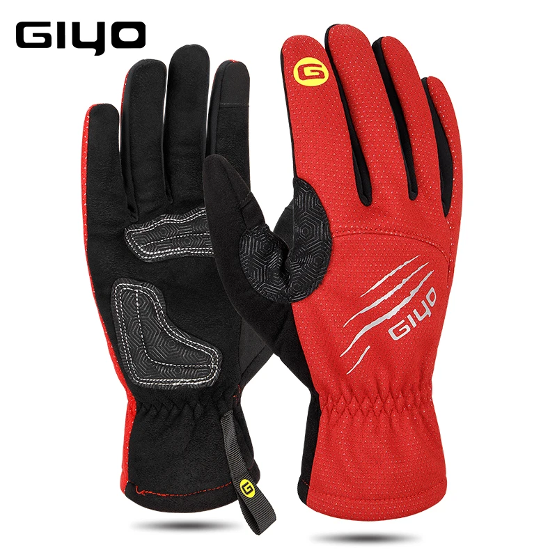 Giyo Winter Gloves For Man Woman Gel Padded Bicycle Cycling Equipment Full Finger Mtb Bike Motorcyclist Gloves Touch Screen