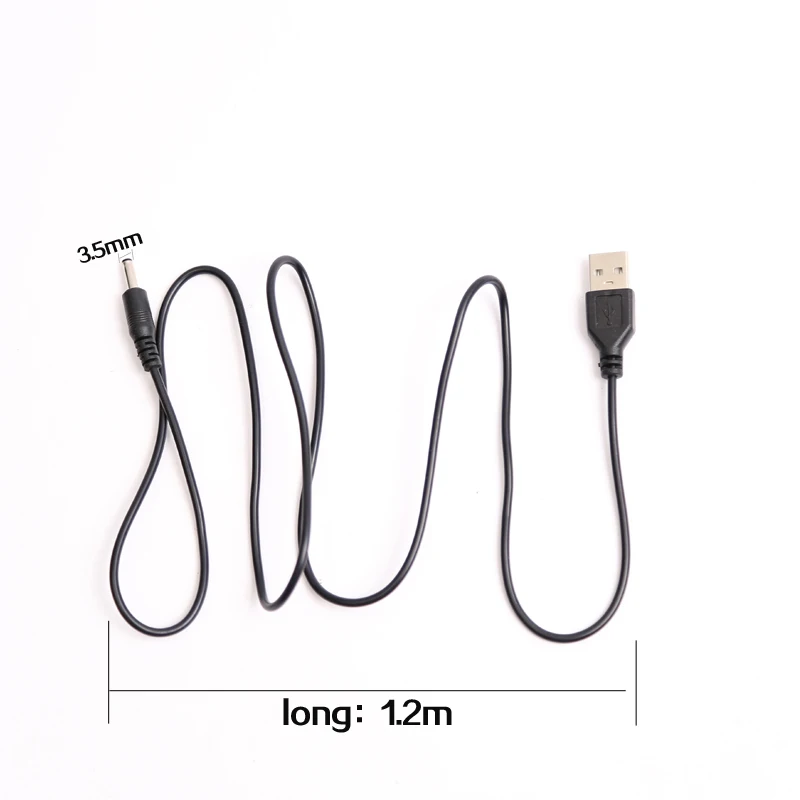 1/2PCS 1.2M USB 3.5mm 5V DC Barrel Jack Power Cable Connector For Tens Ems Slimming Therapy Massager Small Electronics Devices