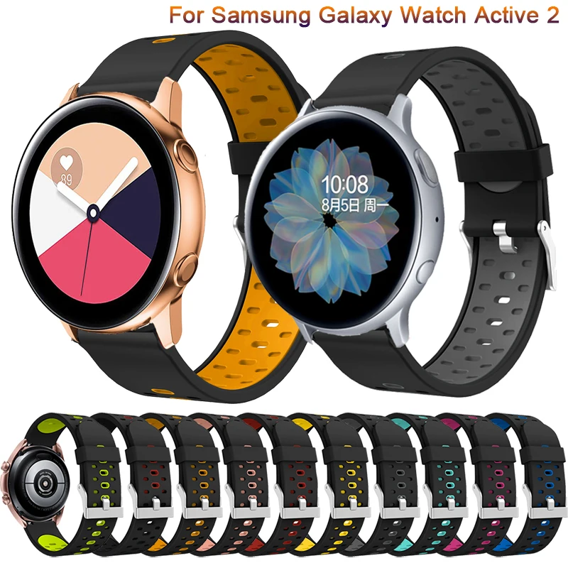 

20mm Strap For Samsung Galaxy watch active1 active 2 40mm 44mm Band Gear sport wrist bracelet for Huami Amazfit bip Band Correa