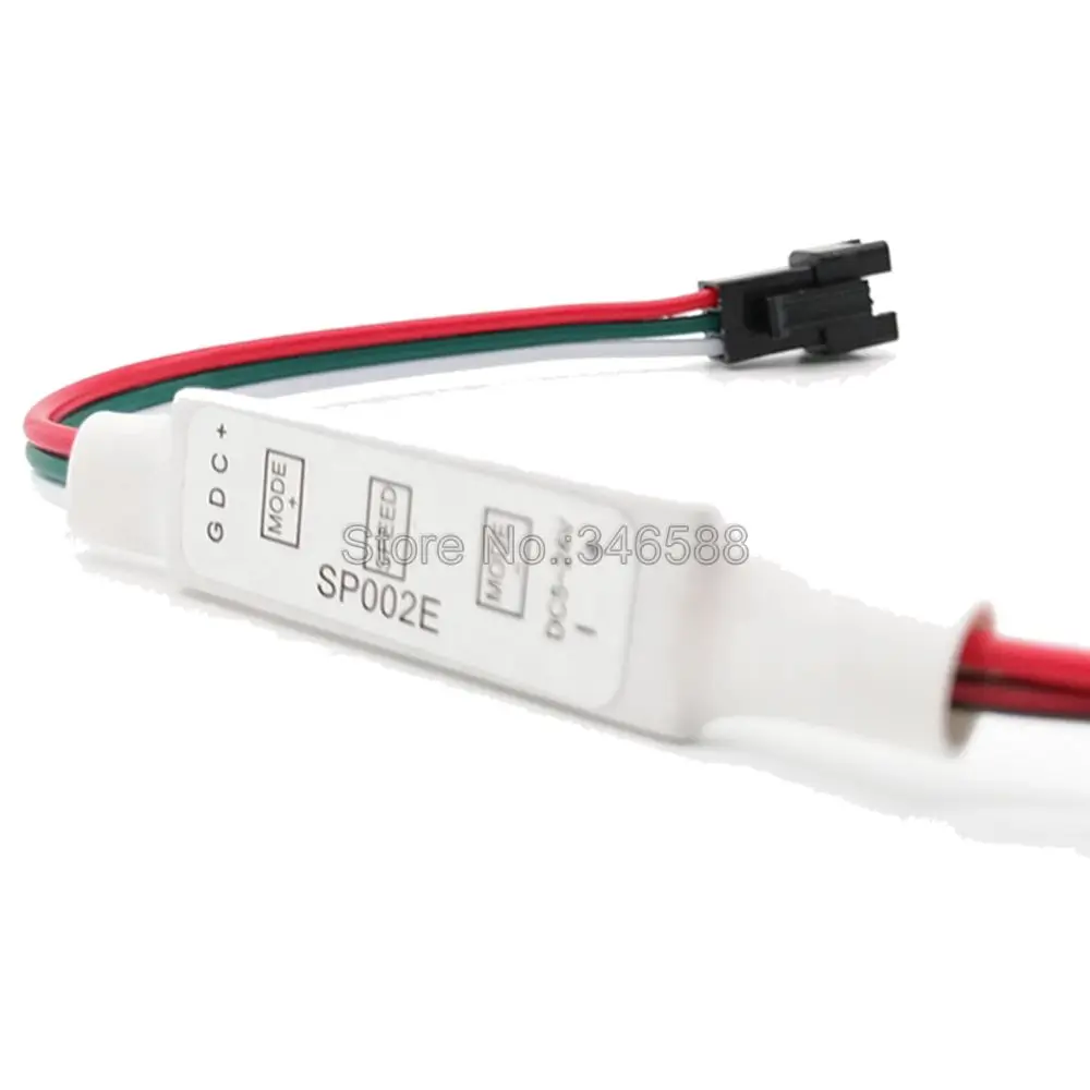DC5V-24V LED Controller SP002E 3 Keys Mini Pixel Controller Wire DC USB Interface 600 Pixels for WS2812B WS2811 LED Strip Light