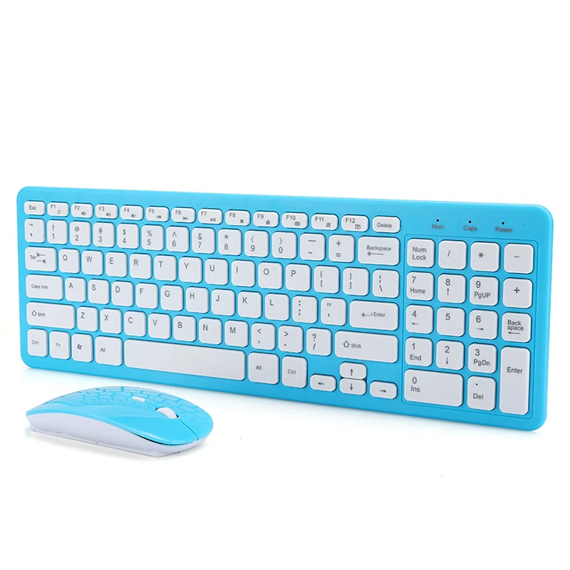 Wireless Mouse Keyboard Set Office Gaming 4 Keys Mouse 96 Keys Keyboard For Notebook Computer 3-Speed Micro USB Receiver