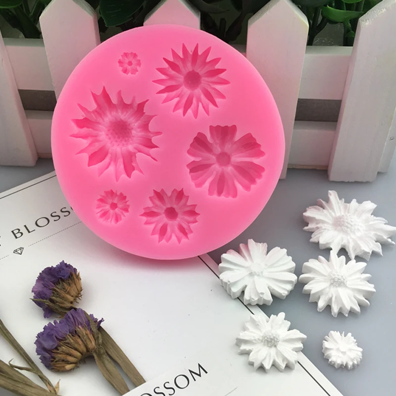 3D Flower Silicone Molds Fondant Craft Cake Candy Chocolate Sugarcraft Ice Pastry Baking Tool Mould Soap Mold Cake Decorator