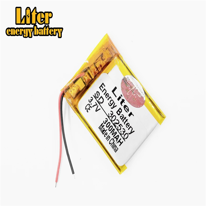 3.7V 300mAh 302530 Lithium Polymer Li-Po Rechargeable Battery power For Watch Mp3 MP4 MP5 GPS PDA bluetooth headset Electric Toy