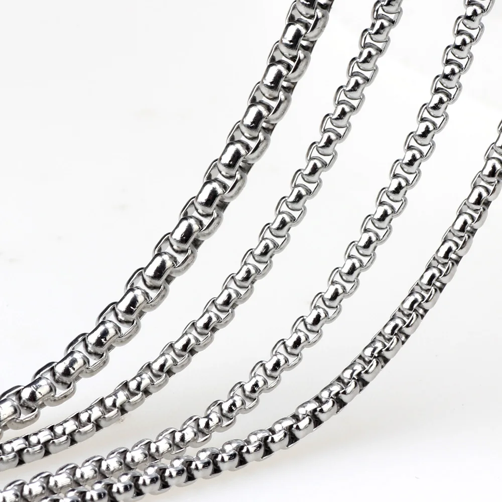 2.5MM/3.5MM stainless steel pendant chain with real gold plated chain DIY anklet necklace bracelet jewelry making thank you