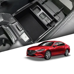 for Mazda 6 Atenza 2019 2020 GJ1 GL Car Central Armrest Storage Box Center Console Flocking Organizer Tray Holder Accessories