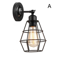 Industrial Vintage LED Wall Light Retro Loft Wall Lamps E27 Iron Lampshade Cage Guard Sconce Indoor Lights Lighting Wandlamp