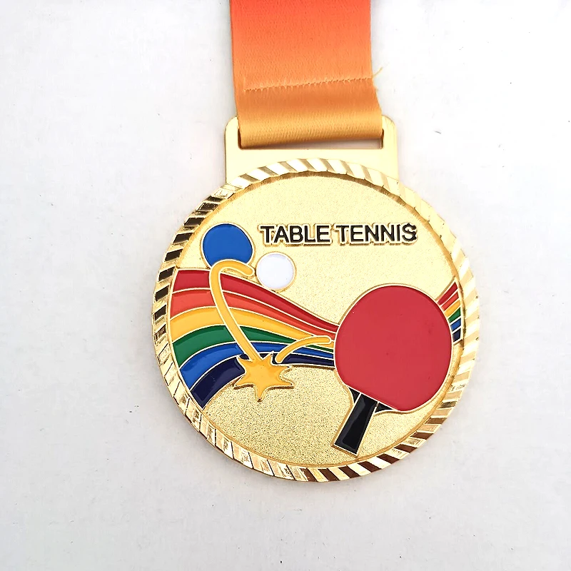 Table Tennis Medal Children's Gold Medal Championship Medal Football Badminton Memorial 2021 6.8CM