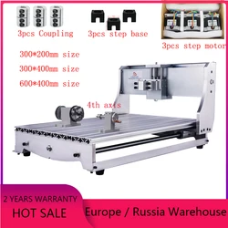 CNC Router 3040 zestaw ze szkieletem 6040 maszyna grawerująca łóżko 3020 rzeźbione w drewnie z oś obrotowa 57mm silnik krokowy