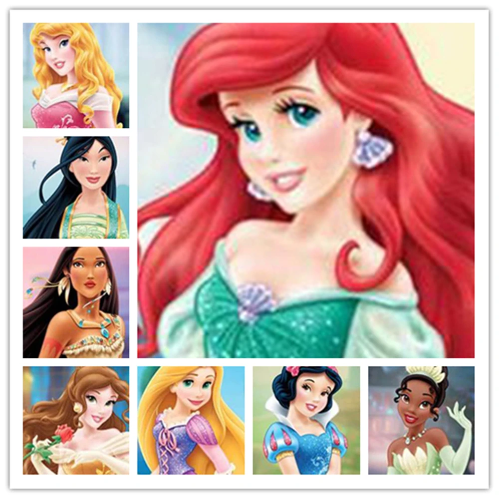 Disney Princess Series Wall Art Canvas Painting Nordic Posters and Prints Wall Pictures for Living Room Decoration