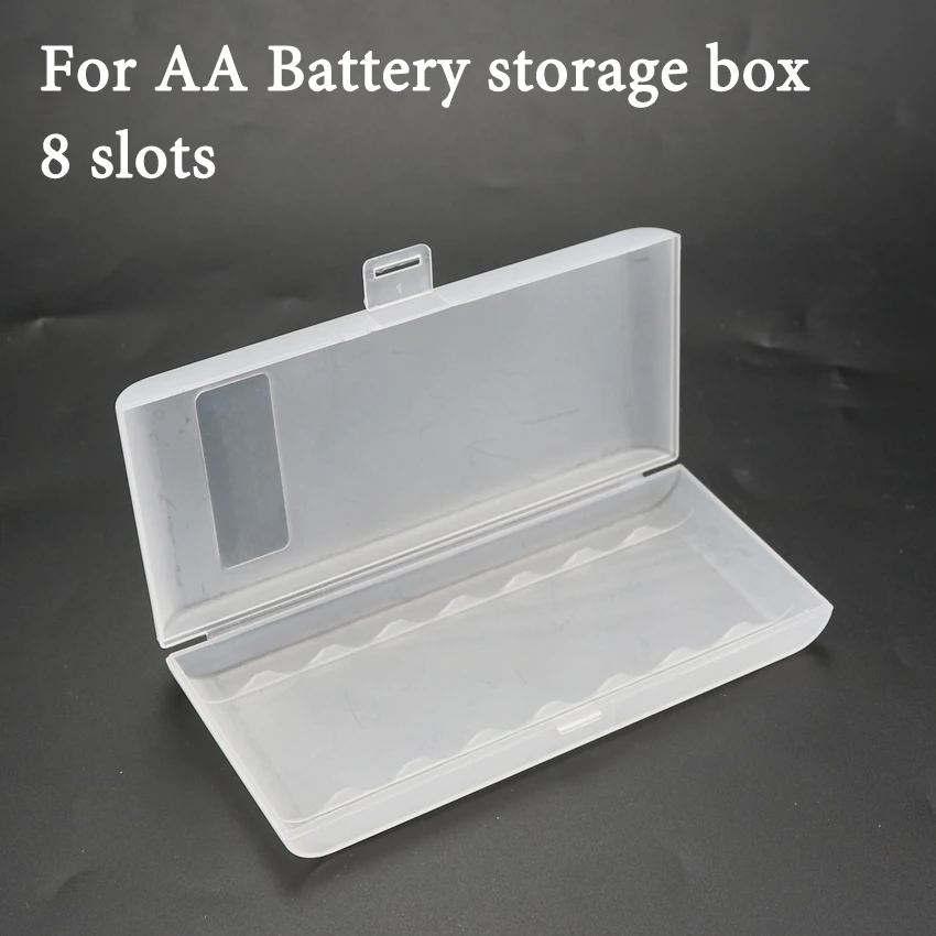 Hard Plastic Case Container Bag Case Organizer Box Case Holder Storage Box Cover 8 10 Slot AA AAA Battery Box