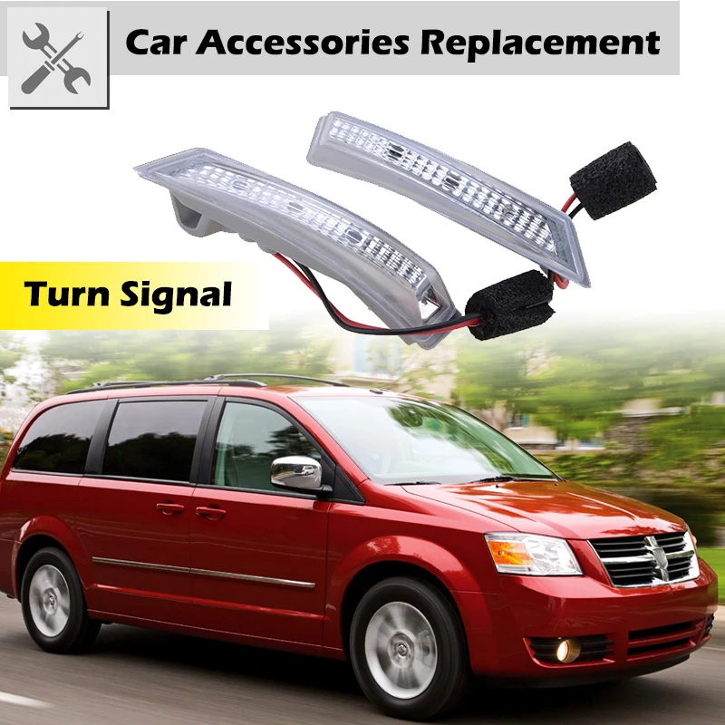 

Rearview Side Mirror Turn Signal Light Indicator Fit For Dodge Grand Caravan Chrysler Town Country Car Accessories