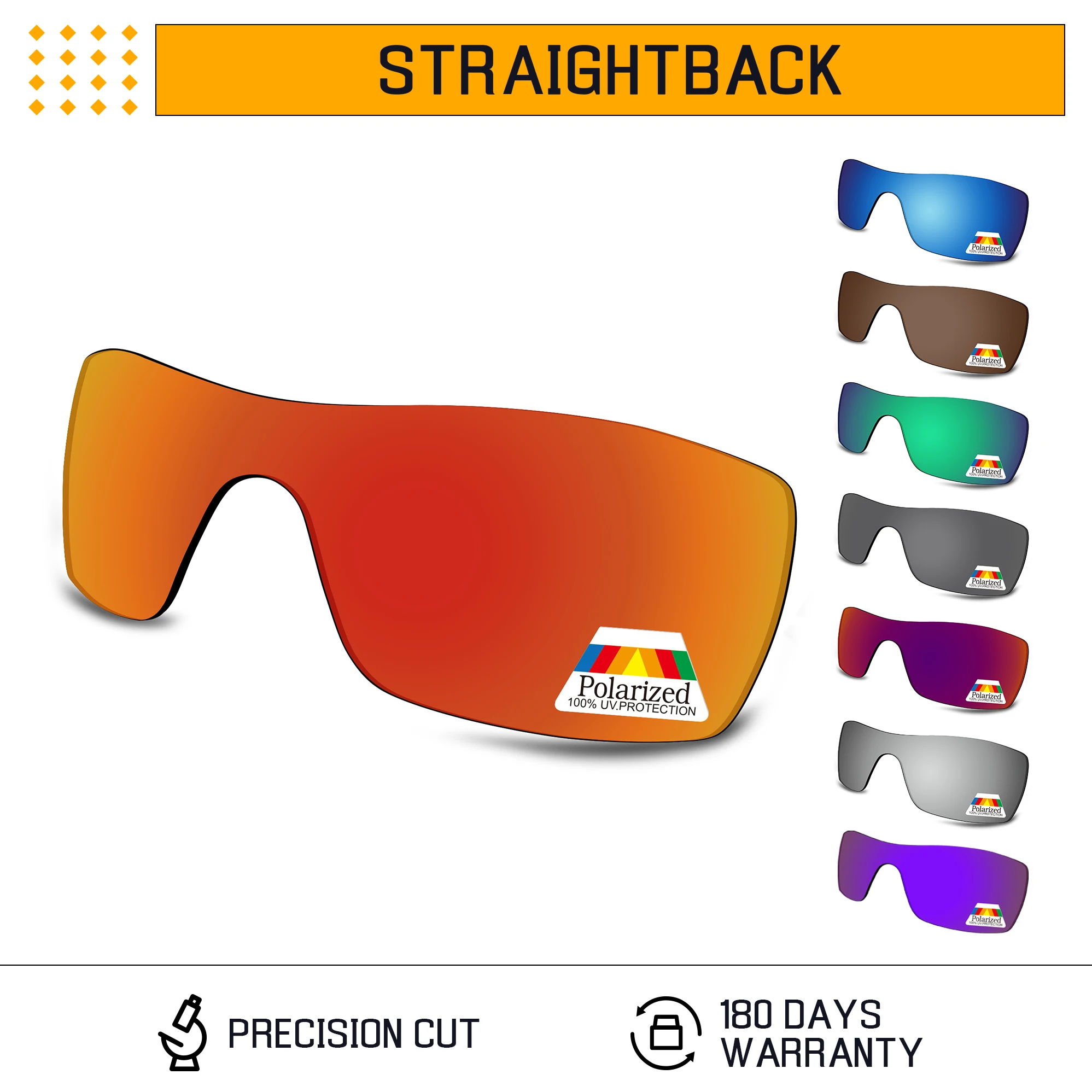 Lenti di ricambio polarizzate Bwake per-montatura per occhiali da sole Oakley straight back OO9411-opzioni Multiple