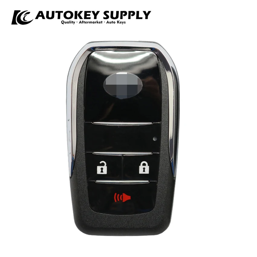 AutokeySupply AKTYF126 2-1 Bottoni RAV4 Reiz Vios Crown auto telecomando dritto modificato guscio chiave pieghevole Per Toyota/Camry