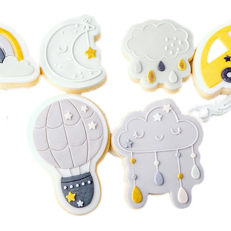 Fairy Tale Prince Cake Cookie Stamp Embosser Cutter Acrylic Animal Fondant Sugar Craft Cake Embossed Mold Cake Decoration Tool