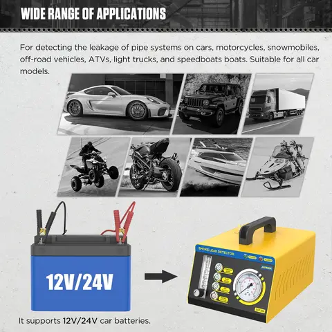 AUTOOL SDT208 Car Smoke Leak Detector EVAP Smoke Generator Tester Automotive Smoke Machine Leak Detector Pipeline Leakage Tester 6 best sales sdt208 - №2