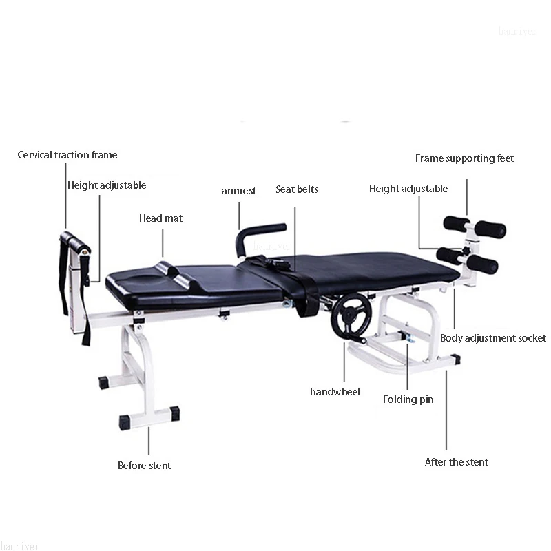 Lumbar disc stretcher cervical household whole body tractor tractor traction bed folding bed guards health protective devices