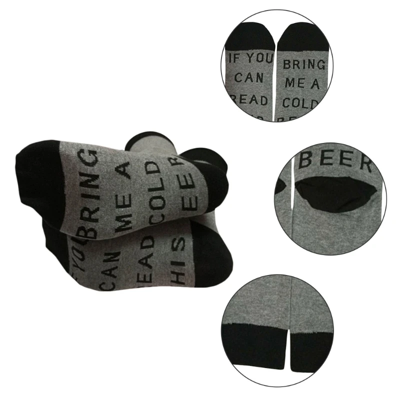 Funny Saying Crew Socks If You Can Read This Bring Me Beer Letters Hosiery Gifts