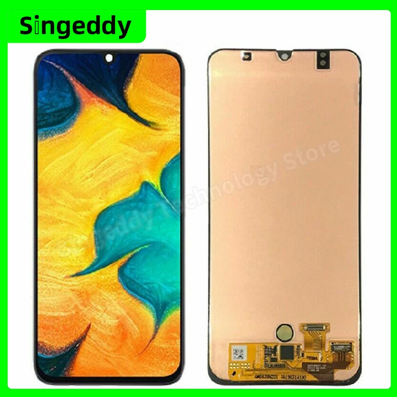 

A30 LCD Display, Touch Screen Digitizer Sensor Assembly, Complete Replacement, A305F, A305FD, A305A, Phone Repair Parts