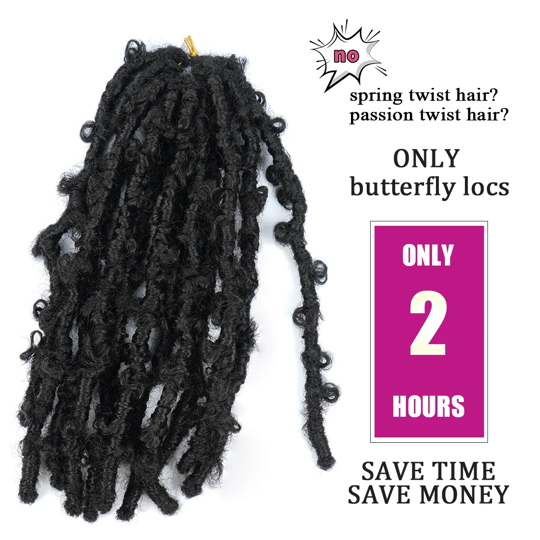 12Inch 12/20 Strands Butterfly Faux Locs Handmade Weaving Ombre Braiding Hair Synthetic Crochet Braids Hair Extensions For Women