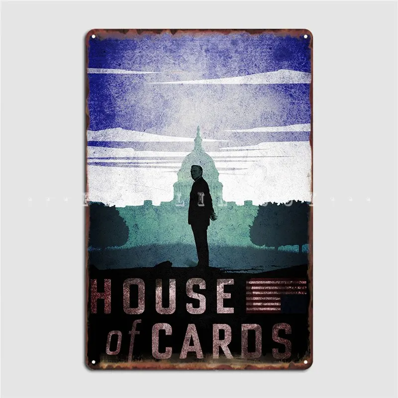 

House Of Cards Metal Sign Plaques Cinema Kitchen Garage Club Customize Tin Sign Poster