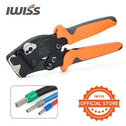 IWISS SN-TG16 0.25-16mm² Tubular Terminal Crimping Pliers Mini Hand Tools Adjust Knob To Control Crimp Size Ferrule Clamps Plier