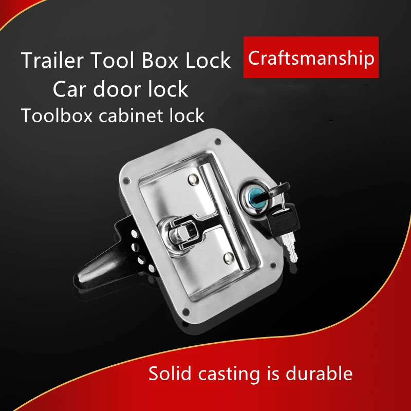 Trailer Tool Box Lock Car Door Lock Heavy-Duty Anti-Theft Paddle Locks Door Paddle Handle Latch For RV Camper Truck Trailer