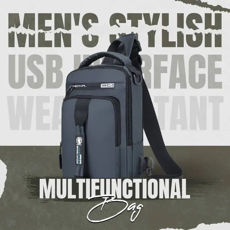 ผู้ชายกันน้ำ Oxford Crossbody กระเป๋า Anti-Theft ไหล่กระเป๋าสะพาย Multifunction สั้น Travel Messenger กระเป๋าหน้าอกชาย Dropshi