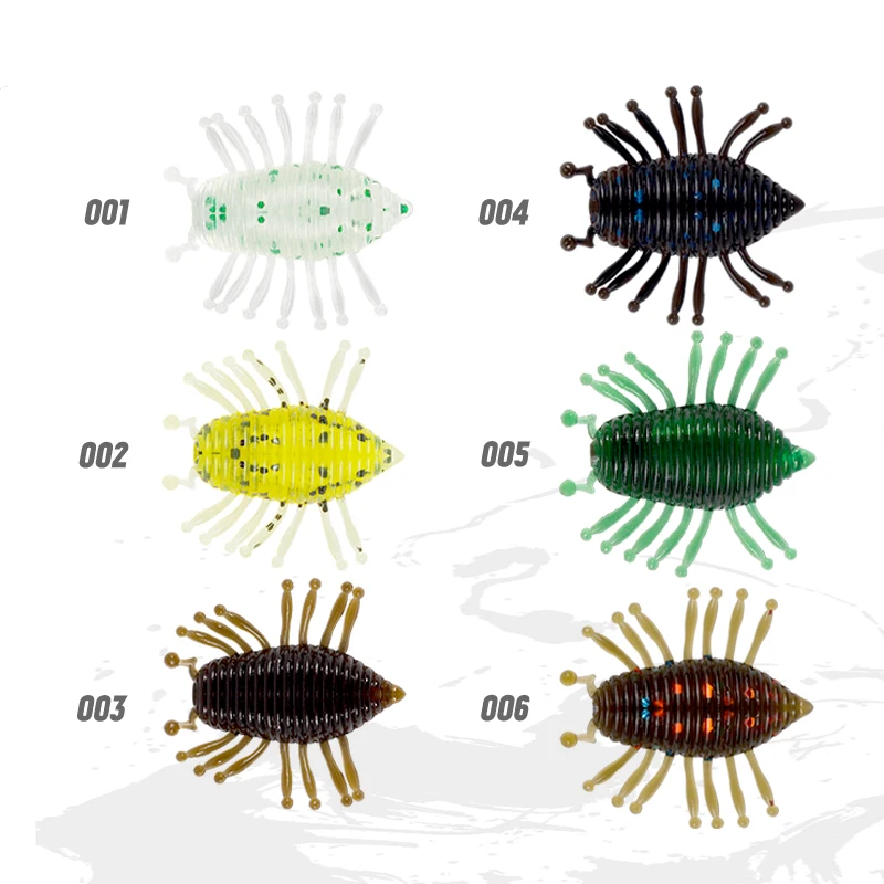 D1 señuelo de trucha Larva gusano señuelos blandos 30mm/1,1g depredador pesca cebos flotantes de silicona lubina