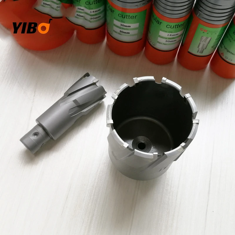 22*50mm Hard Alloy Hollow Metal Hole Saw Magnetic Drill Bit Diameter 12-65mm x 50mm TCT Annular Cutter With FEIN Quick-IN Shank