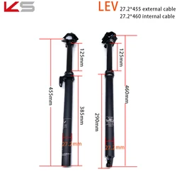 KS LEV 27.2/30.9 /31.6mm Internal/External cable Remote Control Seatpost Dropper Height Adjustable Tube Bike Seatpost