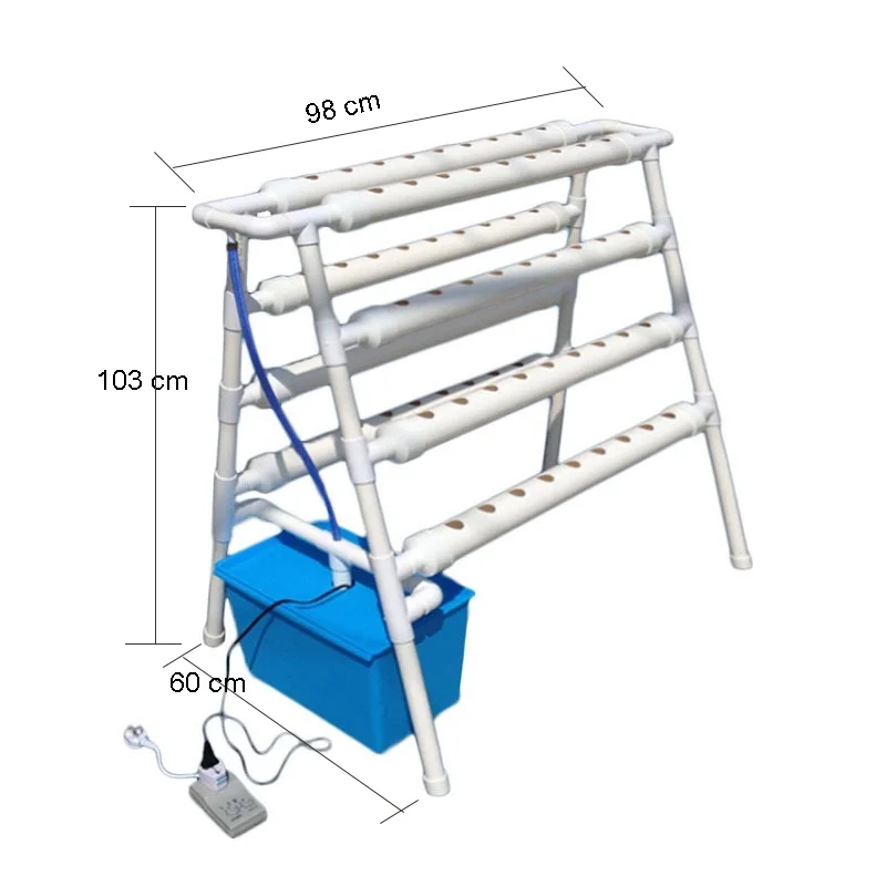 Kryty typ PVC rura okrągła 4 warstwy 72 otwory pionowy System uprawy hydroponiki sadzarka