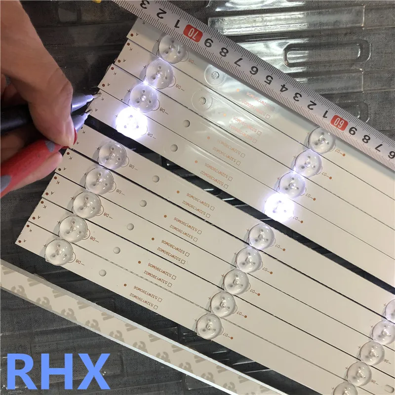 44piece/lot  73CM 8LED  3V  aluminium  LCD TV backlight bar 100%new  for Hisense TCL Maintenance use