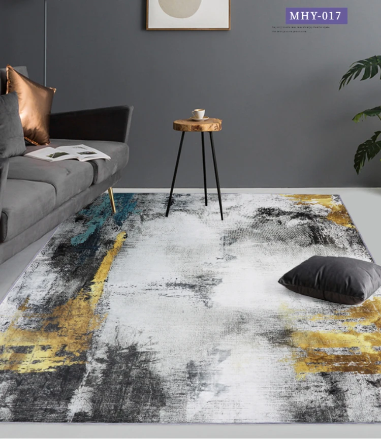 Nordic Abstract Carpet for Living Room Modern Luxury Rug Bedroom Decorative Anti-skid Home Floor Mat Simple Big Study Carpets