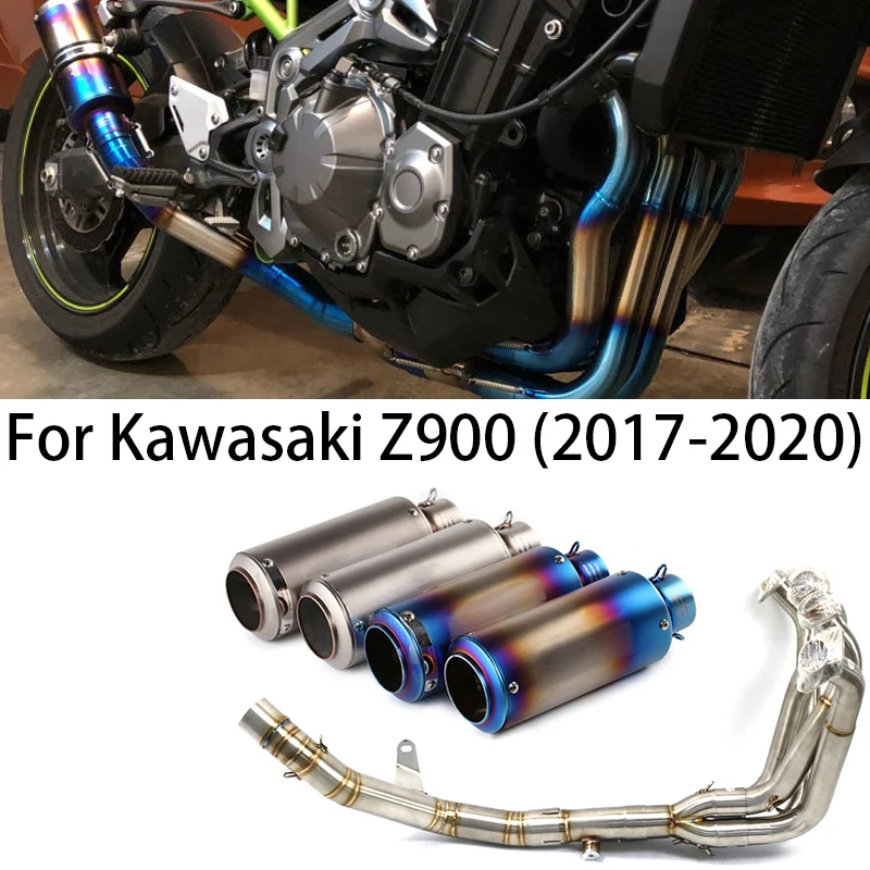 

For 2017 2018 2019 2020 Kawasaki Z900 Motorcycle Exhaust Tailpipe Front Pipe Muffler Middle Link Connect Pipe DB Killer