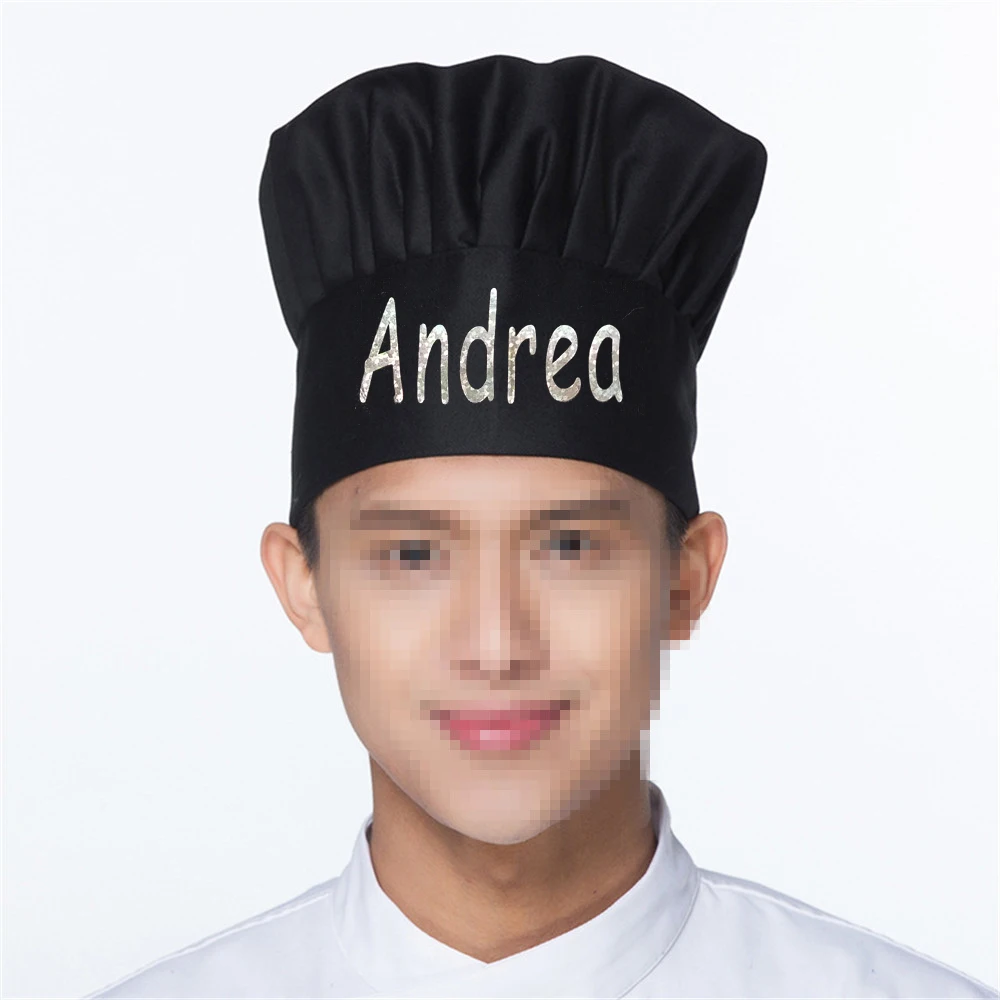 ใหม่! ส่วนบุคคลหมวกเชฟ,ของขวัญสำหรับCook Chef,ที่กำหนดเองชื่อหมวกเชฟห้องครัวชุดแฟนซีหมวกปรับหมวกเห็ด