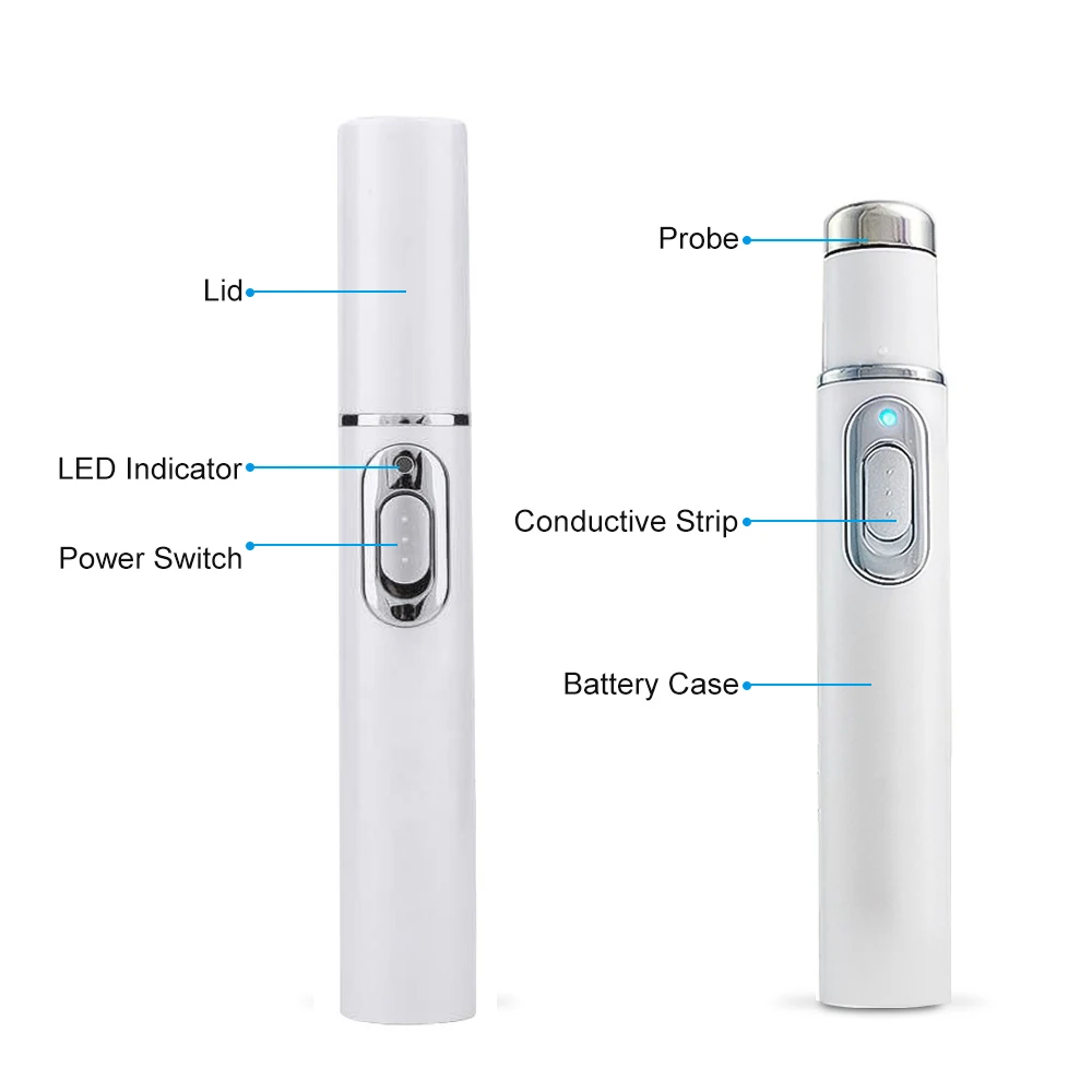 Acne Laser Pen Portable Wrinkle Removal Machine Soft Scar Dark Circles Remover Durable Blue Light Therapy Massage Relax Device