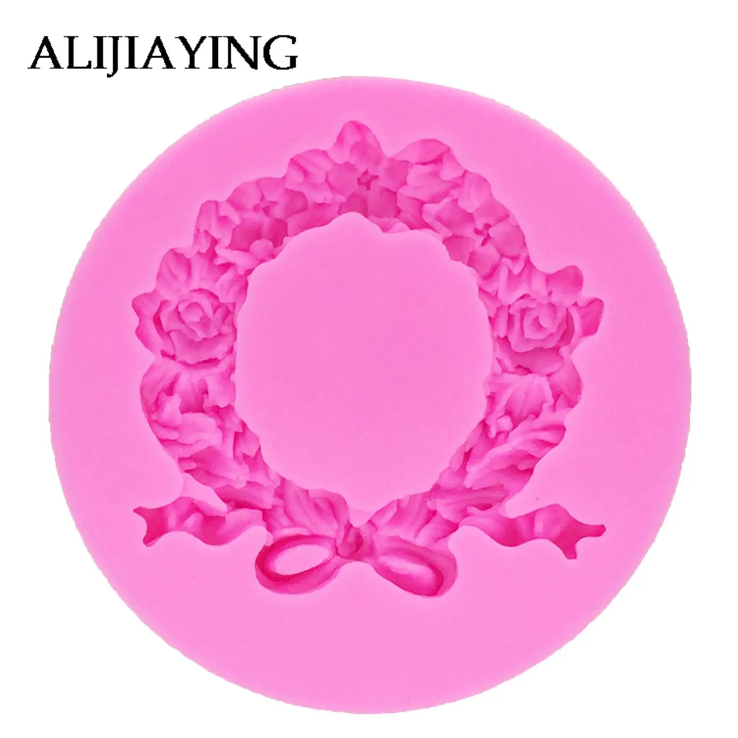 M0164 Flower Wreath Border Silicone Mold Cake Decoration Fondant Cake FDA Silicone Mould