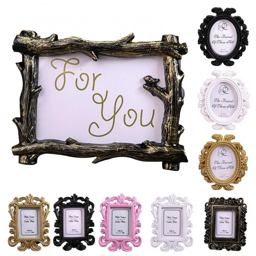 Wedding Photo Frame Oval/Rectangle Photo Frame Retro Photo Frame for Wedding Party Family Home Decor Picture Desktop Frame