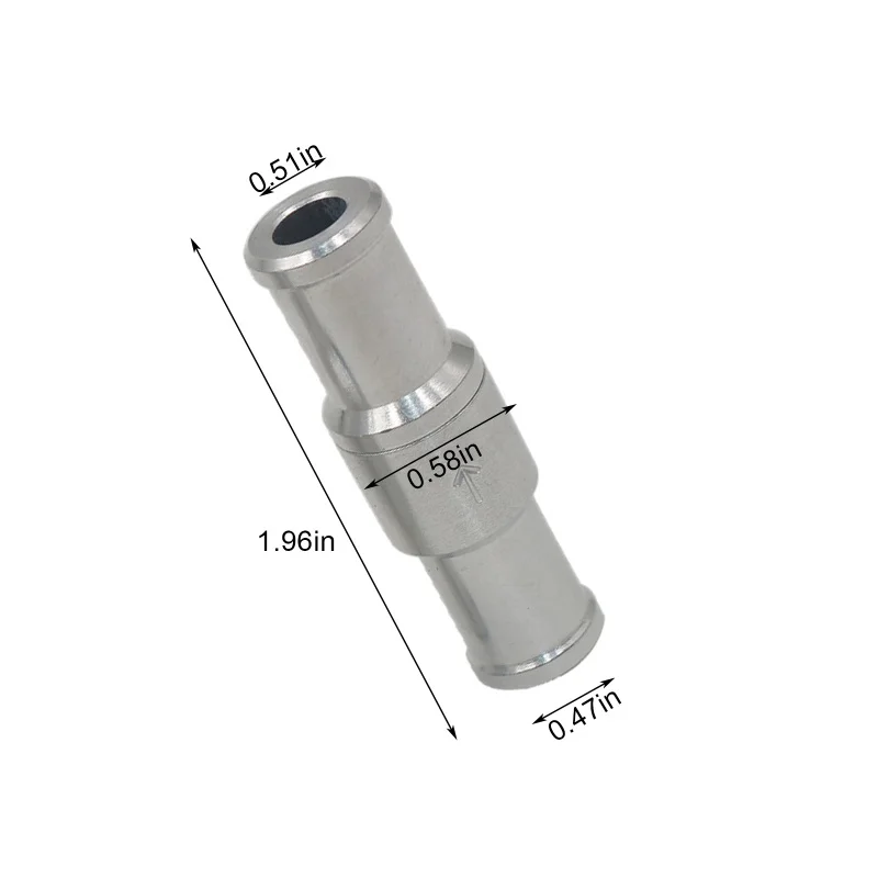 Válvula de retención unidireccional de aleación de aluminio de 6-12mm, válvula de retención de combustible, gasolina, diésel, para bombas de agua y