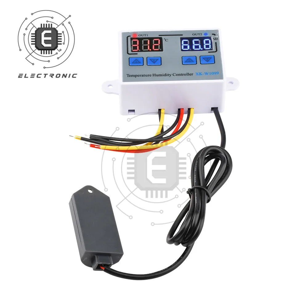 W1099 LCD Intelligent Digital Display Temperature Humidity Controller Regulator Heating Cooling Control Thermometer Hygrometer