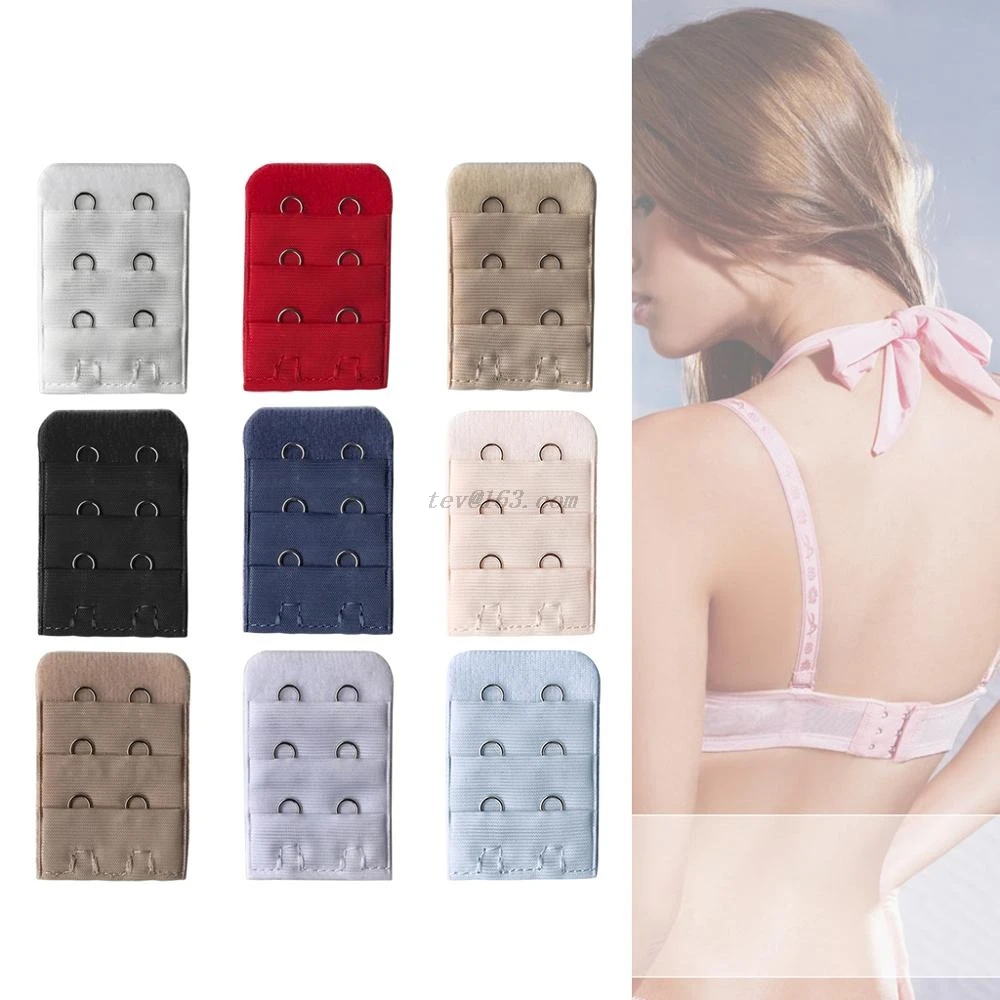 Women Bra Strap Extender 3 Rows 2 Hooks Spacing Clasp Brassiere Sewing Tools New