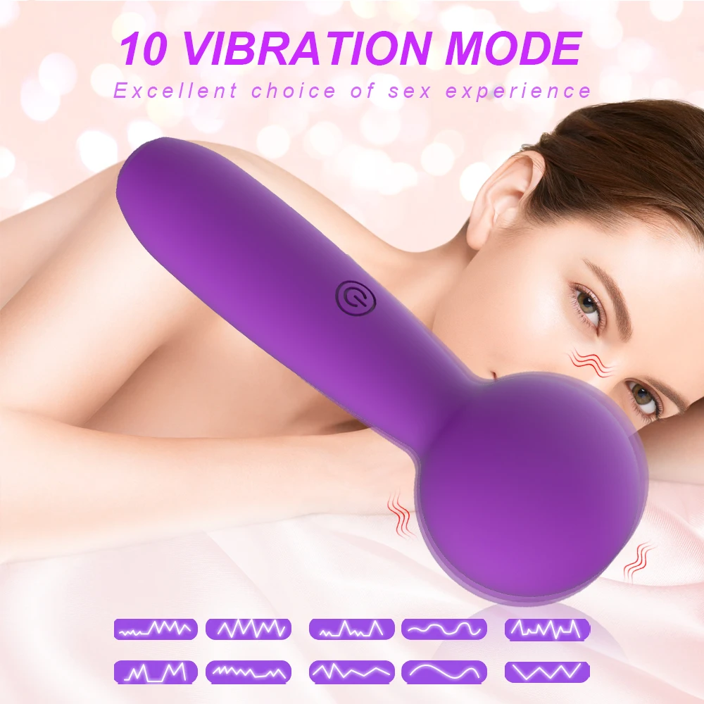 Mini Electric Massage Stick Multi Speed Vibration AV Magic Wand Vibrator G Spot Orgasm Dildo Clit Stimulation Sex Toys for Women