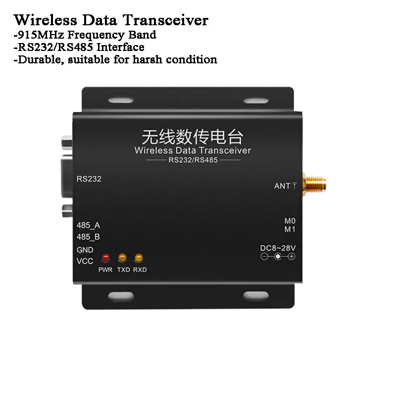 

3km 915MHz Wireless Data transmitter/Receiver RS485/RS232 Data Transparent Transmission for automatic meter read/wireless sensor