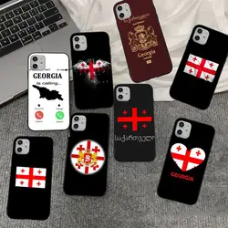 Georgia Flag Phone Case for iPhone 8 7 6S Plus X 5S SE 2020 XR 11 12 mini pro XS MAX