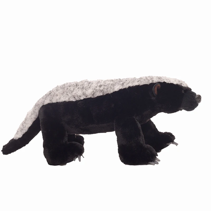 Cute Simulation African Ratel Soft Plush Toy Wild Honey Badger Brave Animal Stuffed Doll Creative Kids Boys Christmas Gifts