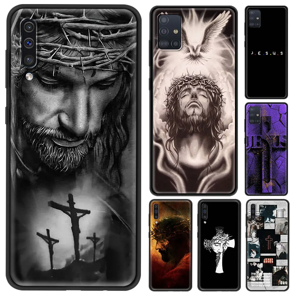 Smartphone Case For Samsung S24 S23 S22 S21 S20 FE Ultra Lite Plus Fundas Cover Shell Capa Guscio Christian Jesus