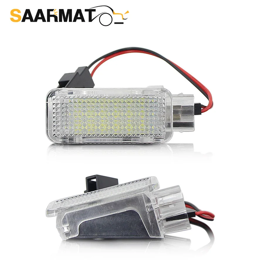 2szt Bezbłędne światło LED pod drzwiami do VW Touareg Tiguan Eos Passat SKODA SUPERB 2016- 3V Biały DC12V