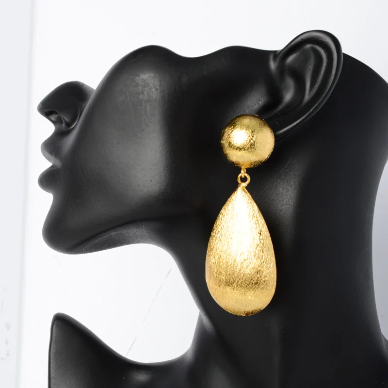 Women's 18K Gold Plated Drop Dangle Earrings, Classic Design