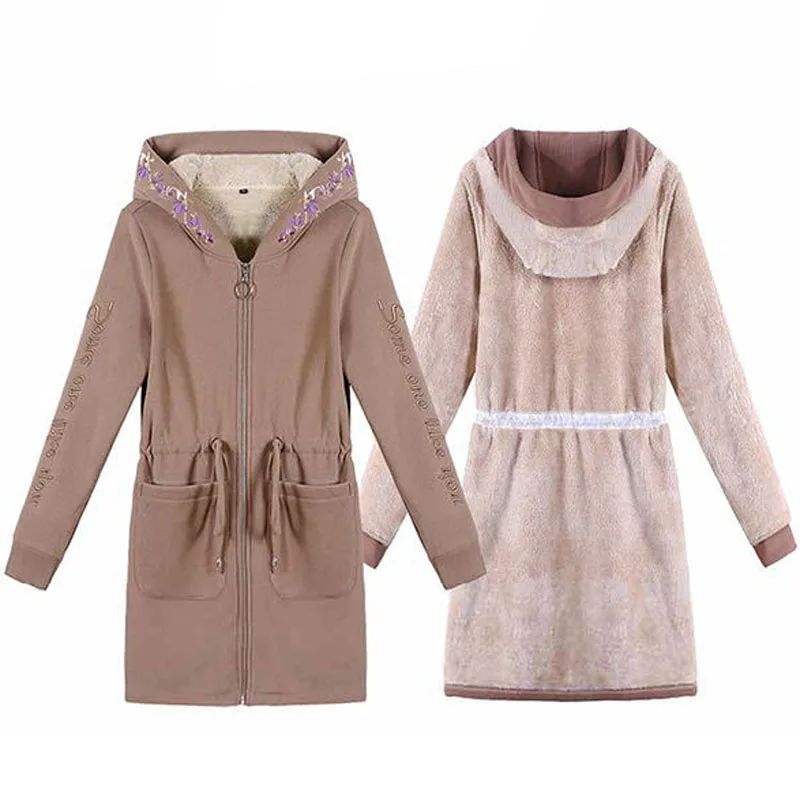 

Plush Thick Lamb Plush Jacket Women 2024 New Autumn And Winter Size 5XL Tide Loose Mid-Length Cardigan Zipper Sweatershirt